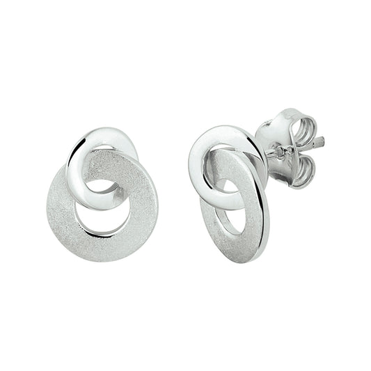 vDam Oorknoppen Rond Poli/mat Zilver Gerhodineerd 1332828