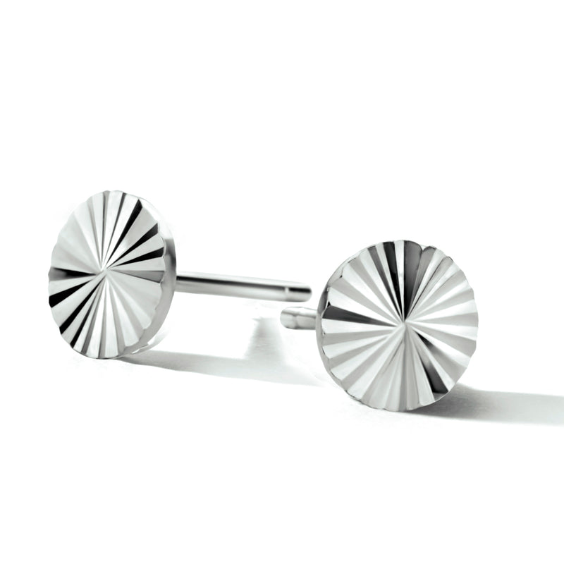 vDam Oorknoppen Rondje Gediamanteerd Zilver Gerhodineerd 1334628