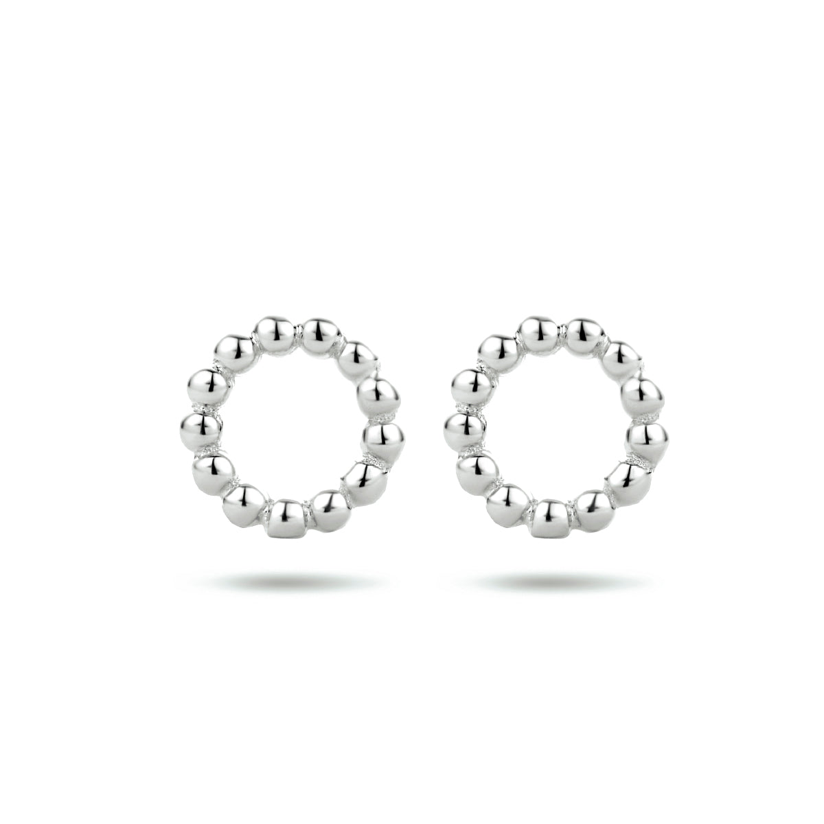 vDam Oorknoppen Rondje Zilver Gerhodineerd 1334155