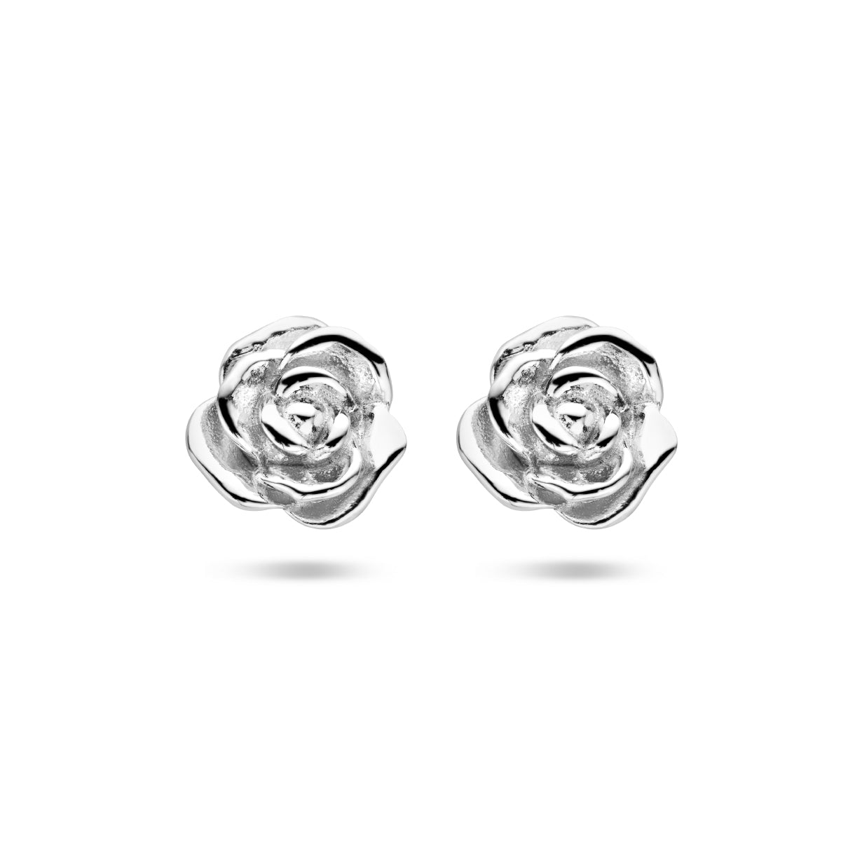 vDam Oorknoppen Roos Zilver Gerhodineerd 1336345