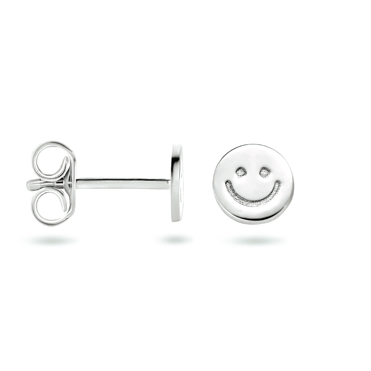 vDam Oorknoppen Smiley Zilver Gerhodineerd 1334682