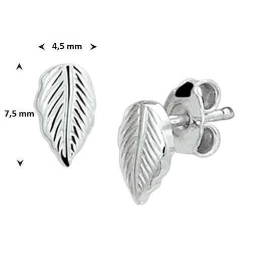 vDam Oorknoppen Veer Zilver Gerhodineerd 1326332