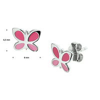 vDam Oorknoppen Vlinder Zilver Gerhodineerd 1325873