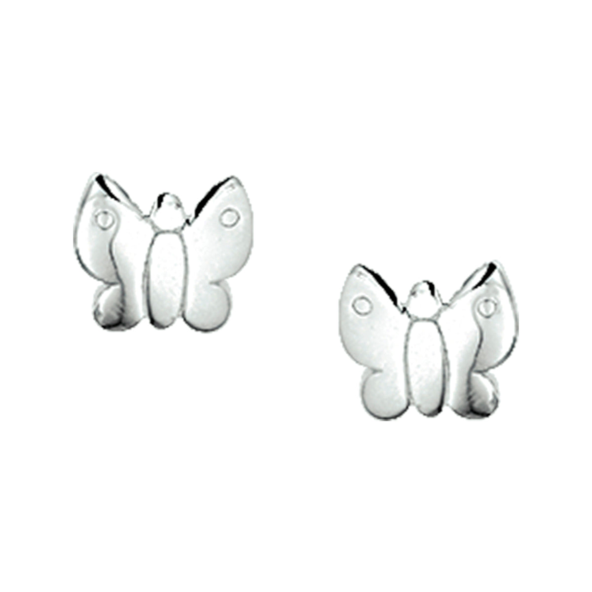 vDam Oorknoppen Vlinder Zilver Gerhodineerd 1329504