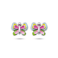 vDam Oorknoppen Vlinder Zilver Gerhodineerd 1336088