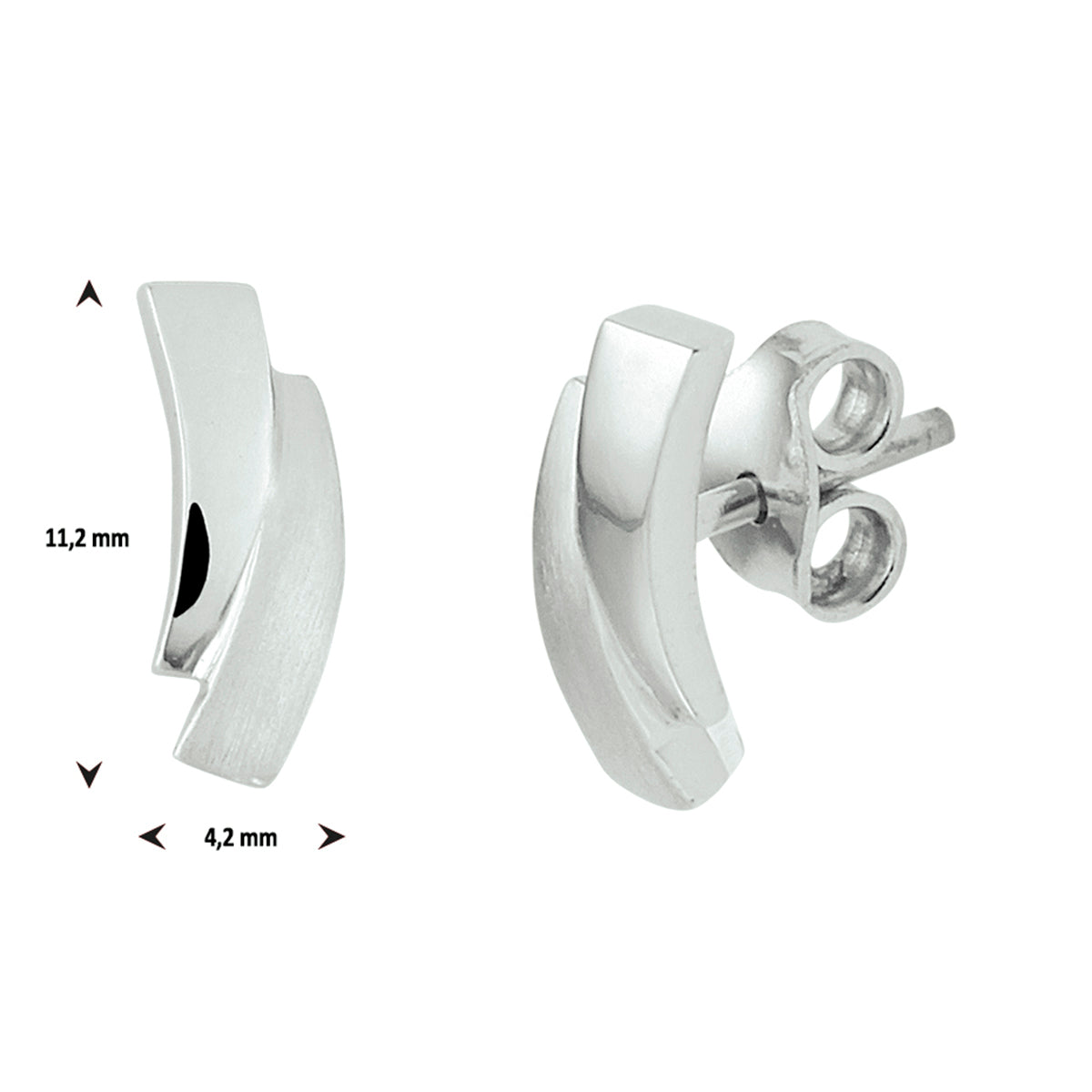 vDam Oorknoppen Zilver Gerhodineerd 1329143