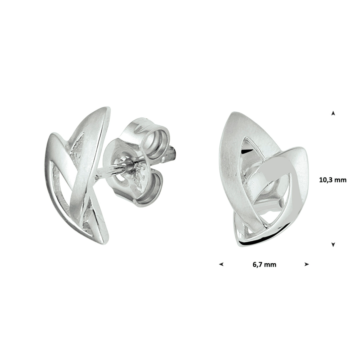 vDam Oorknoppen Zilver Gerhodineerd 1329149