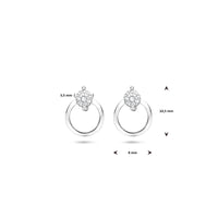 vDam Oorknoppen Zirkonia 10,5 Mm Zilver Gerhodineerd 1339796