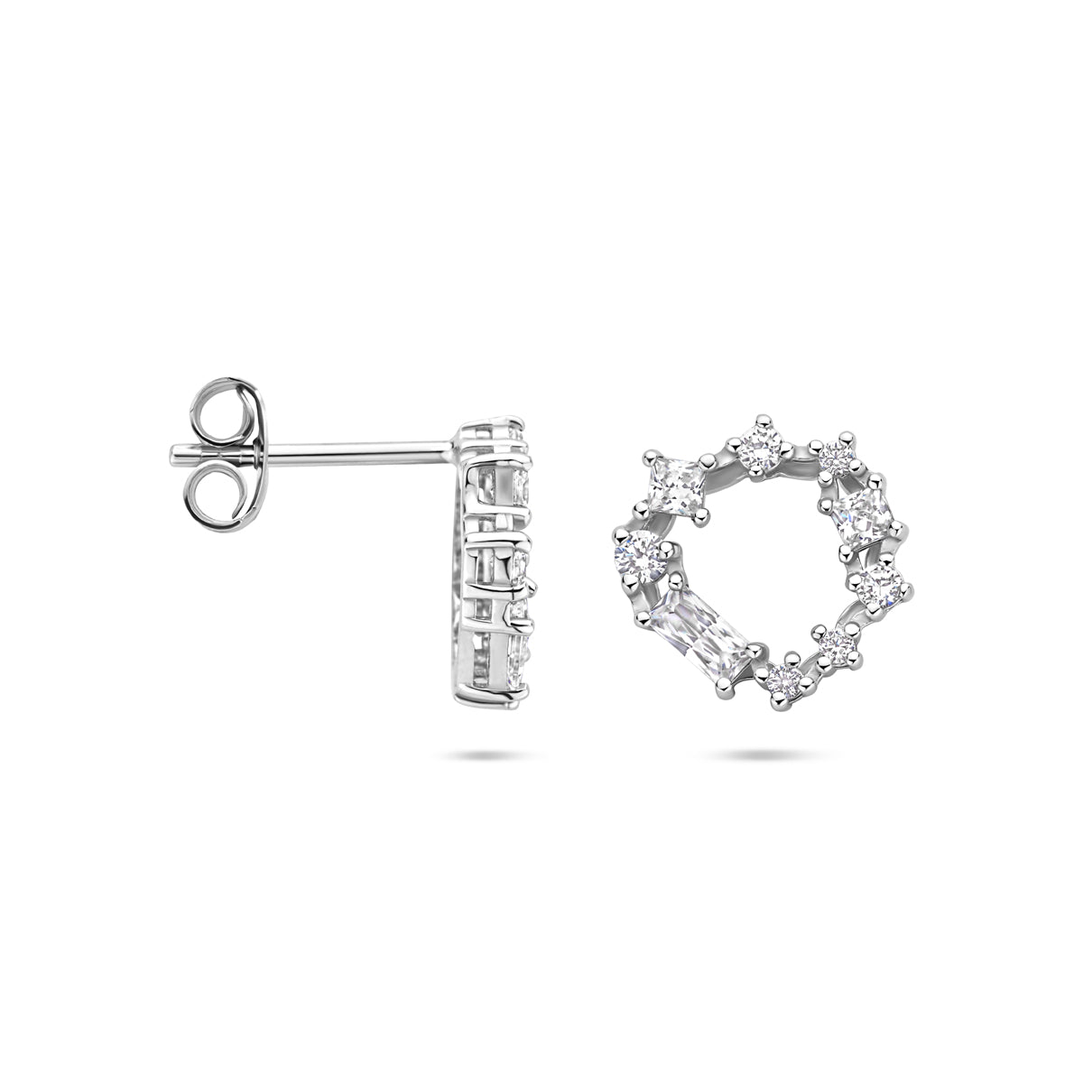 vDam Oorknoppen Zirkonia 11 Mm Zilver Gerhodineerd 1340827