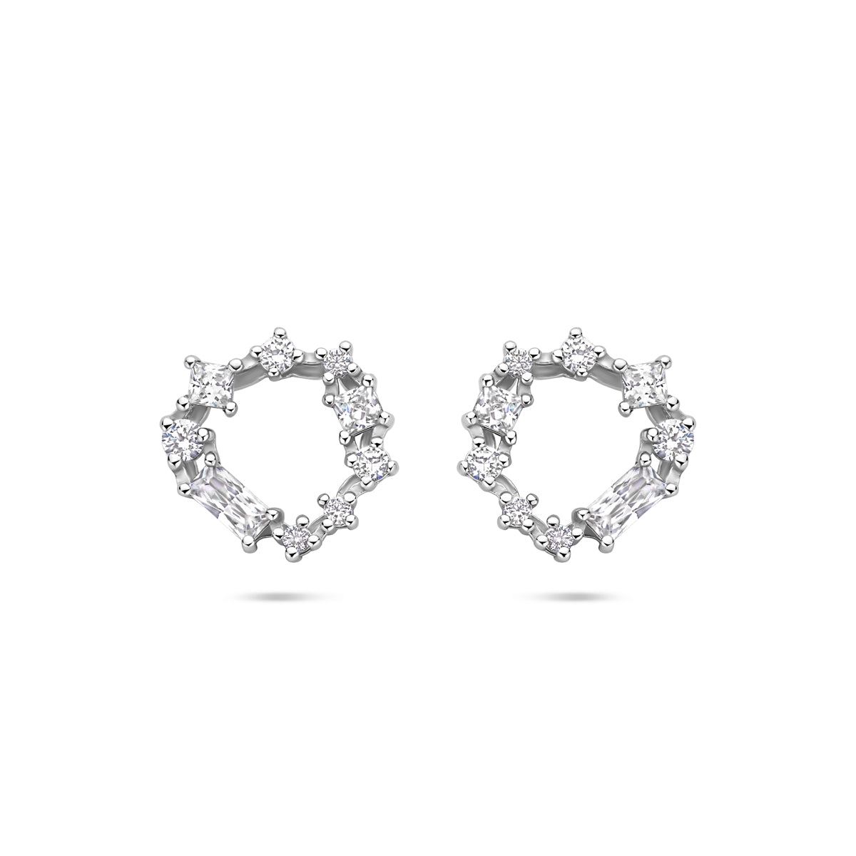 vDam Oorknoppen Zirkonia 11 Mm Zilver Gerhodineerd 1340827