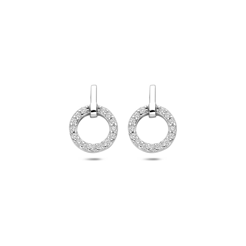 vDam Oorknoppen Zirkonia 13 Mm Zilver Gerhodineerd 1341699