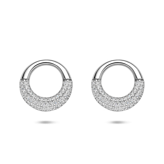 vDam Oorknoppen Zirkonia 14,5 Mm Zilver Gerhodineerd 1341287