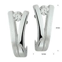 vDam Oorknoppen Zirkonia Poli/mat Zilver Gerhodineerd 1326944