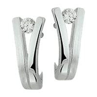 vDam Oorknoppen Zirkonia Poli/mat Zilver Gerhodineerd 1326944