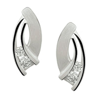 vDam Oorknoppen Zirkonia Poli/mat Zilver Gerhodineerd 1326962