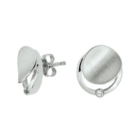 vDam Oorknoppen Zirkonia Poli/mat Zilver Gerhodineerd 1329921
