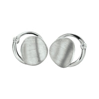 vDam Oorknoppen Zirkonia Poli/mat Zilver Gerhodineerd 1329921