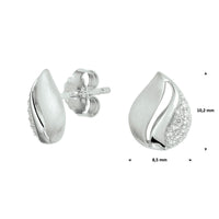 vDam Oorknoppen Zirkonia Poli/mat Zilver Gerhodineerd 1331945