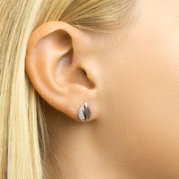 vDam Oorknoppen Zirkonia Poli/mat Zilver Gerhodineerd 1331945