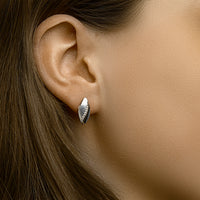 vDam Oorknoppen Zirkonia Poli/mat Zilver Gerhodineerd 1332830