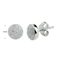 vDam Oorknoppen Zirkonia Zilver Gerhodineerd 1326046