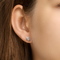 vDam Oorknoppen Zirkonia Zilver Gerhodineerd 1329152