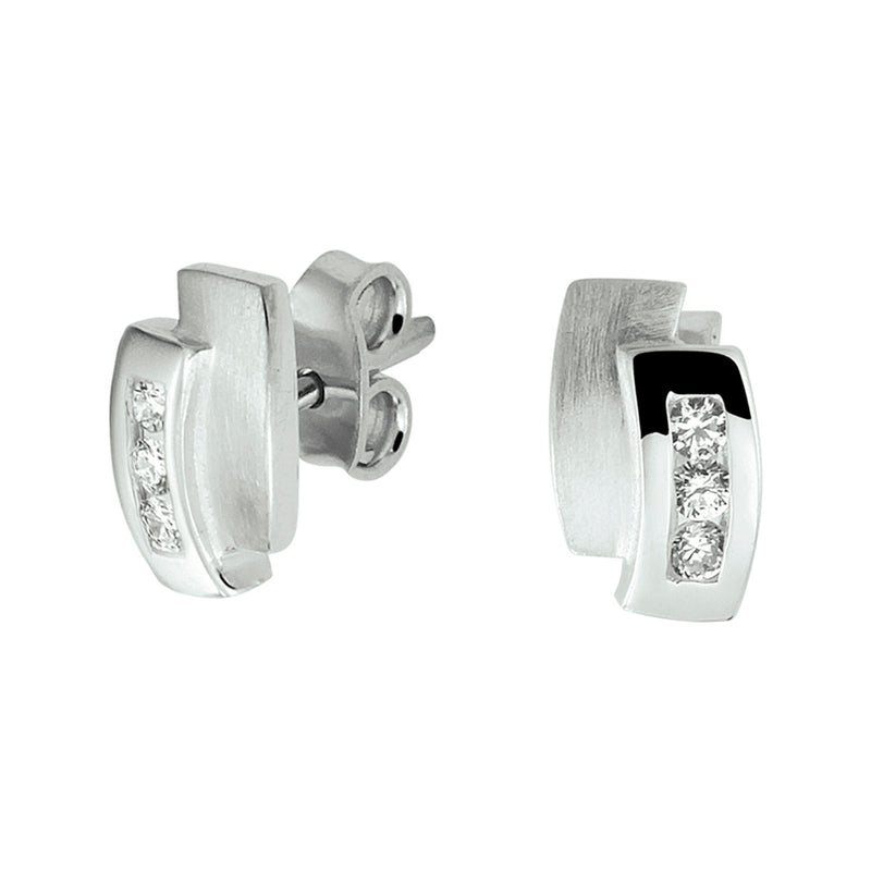 vDam Oorknoppen Zirkonia Zilver Gerhodineerd 1329155