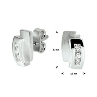 vDam Oorknoppen Zirkonia Zilver Gerhodineerd 1329155