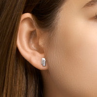 vDam Oorknoppen Zirkonia Zilver Gerhodineerd 1329155