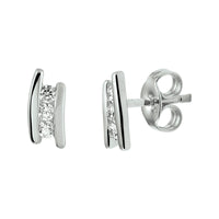 vDam Oorknoppen Zirkonia Zilver Gerhodineerd 1329168