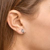 vDam Oorknoppen Zirkonia Zilver Gerhodineerd 1329873