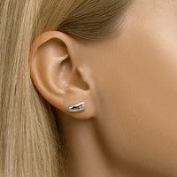 vDam Oorknoppen Zirkonia Zilver Gerhodineerd 1332901