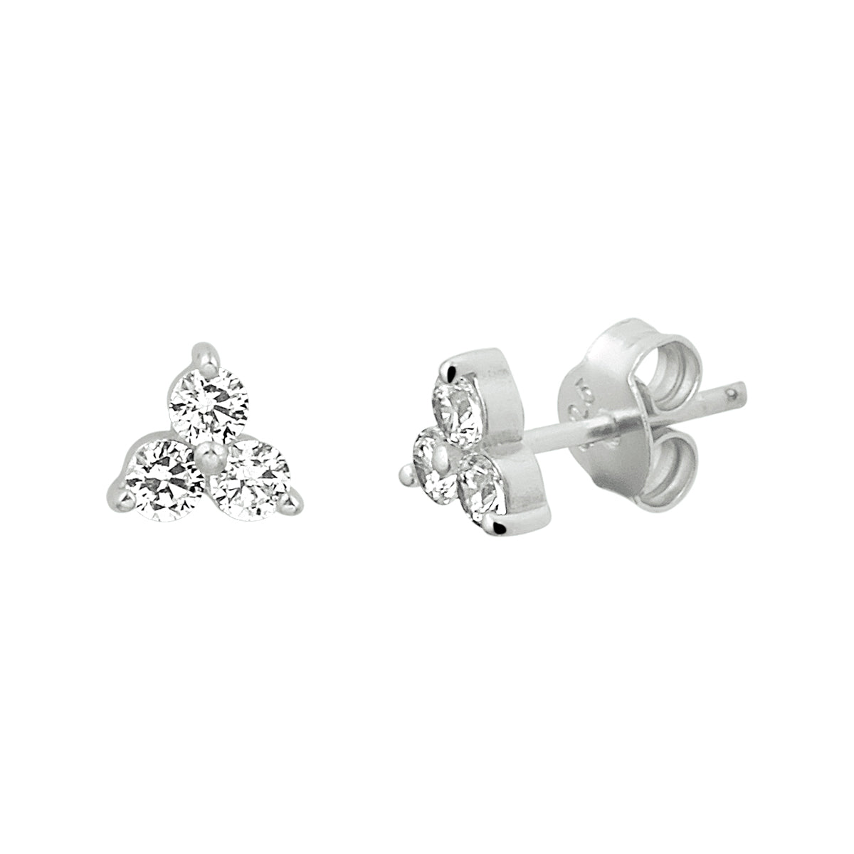 vDam Oorknoppen Zirkonia Zilver Gerhodineerd 1333473