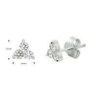 vDam Oorknoppen Zirkonia Zilver Gerhodineerd 1333473