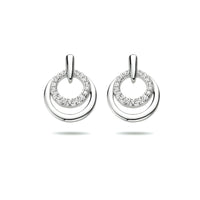 vDam Oorknoppen Zirkonia Zilver Gerhodineerd 1333801