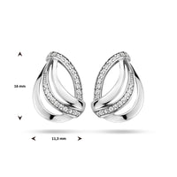 vDam Oorknoppen Zirkonia Zilver Gerhodineerd 1335412