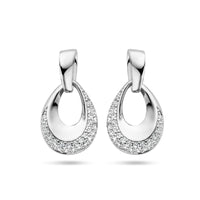 vDam Oorknoppen Zirkonia Zilver Gerhodineerd 1335700