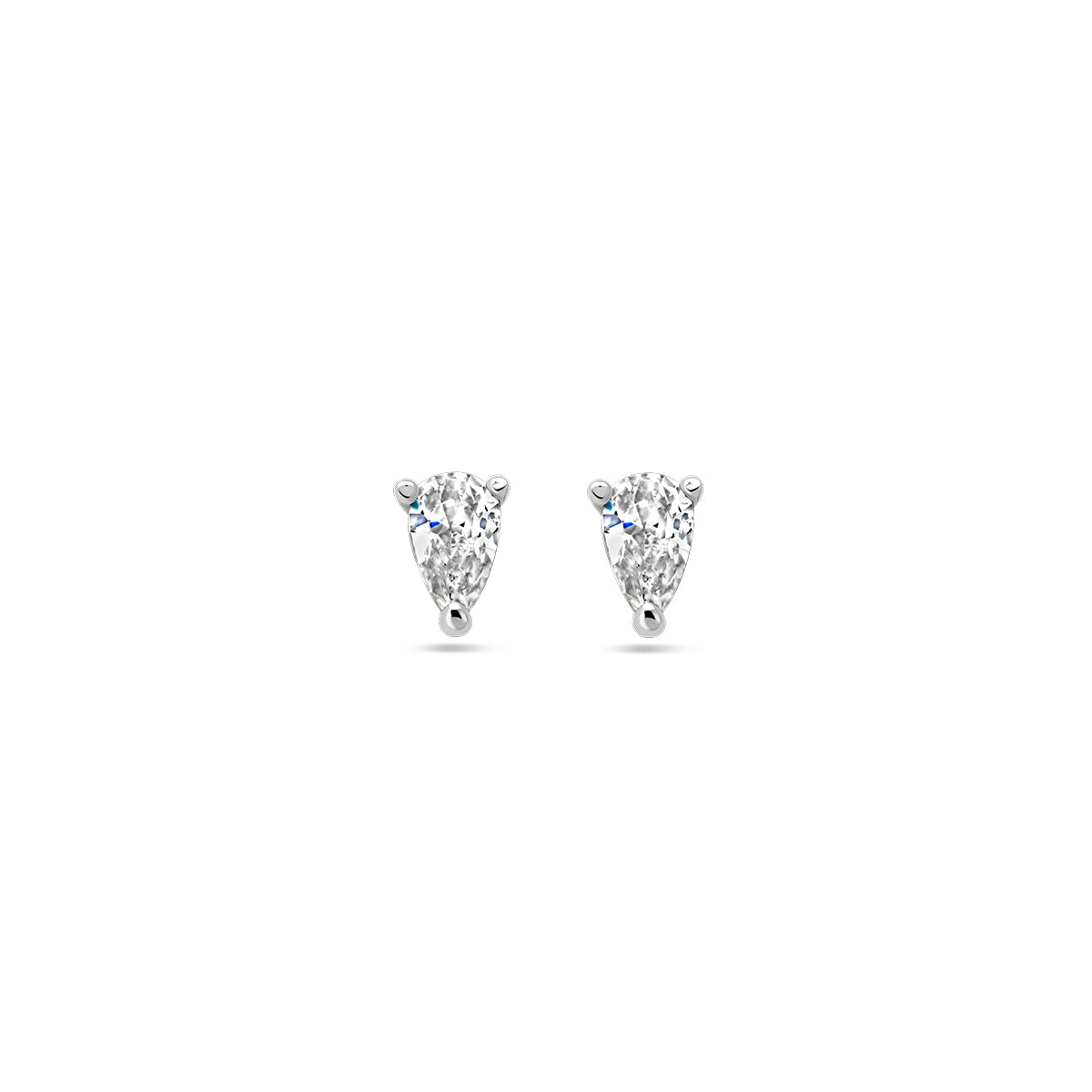 vDam Oorknoppen Zirkonia Zilver Gerhodineerd 1338063