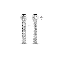 vDam Oorknoppen Zirkonia Zilver Gerhodineerd 1338990