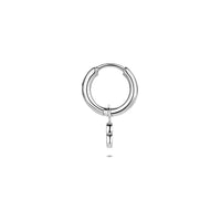 vDam Oorring Letter Per Stuk 13 Mm Zilver Gerhodineerd 1341064