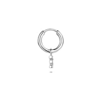 vDam Oorring Letter Per Stuk 13 Mm Zilver Gerhodineerd 1341067