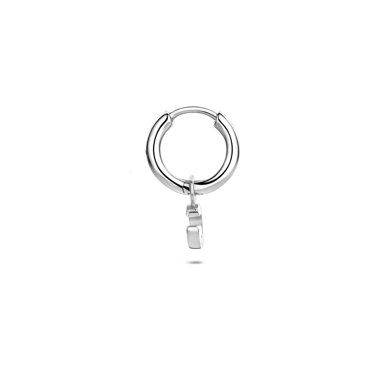 vDam Oorring Letter Per Stuk 13 Mm Zilver Gerhodineerd 1341069