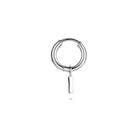 vDam Oorring Letter Per Stuk 13 Mm Zilver Gerhodineerd 1341071