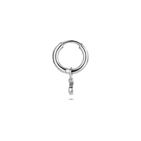 vDam Oorring Letter Per Stuk 13 Mm Zilver Gerhodineerd 1341081