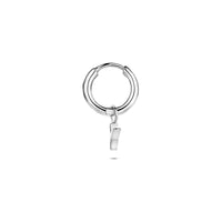 vDam Oorring Letter Per Stuk 13 Mm Zilver Gerhodineerd 1341087