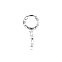 vDam Oorring Zirkonia Per Stuk 16 Mm Zilver Gerhodineerd 1341014