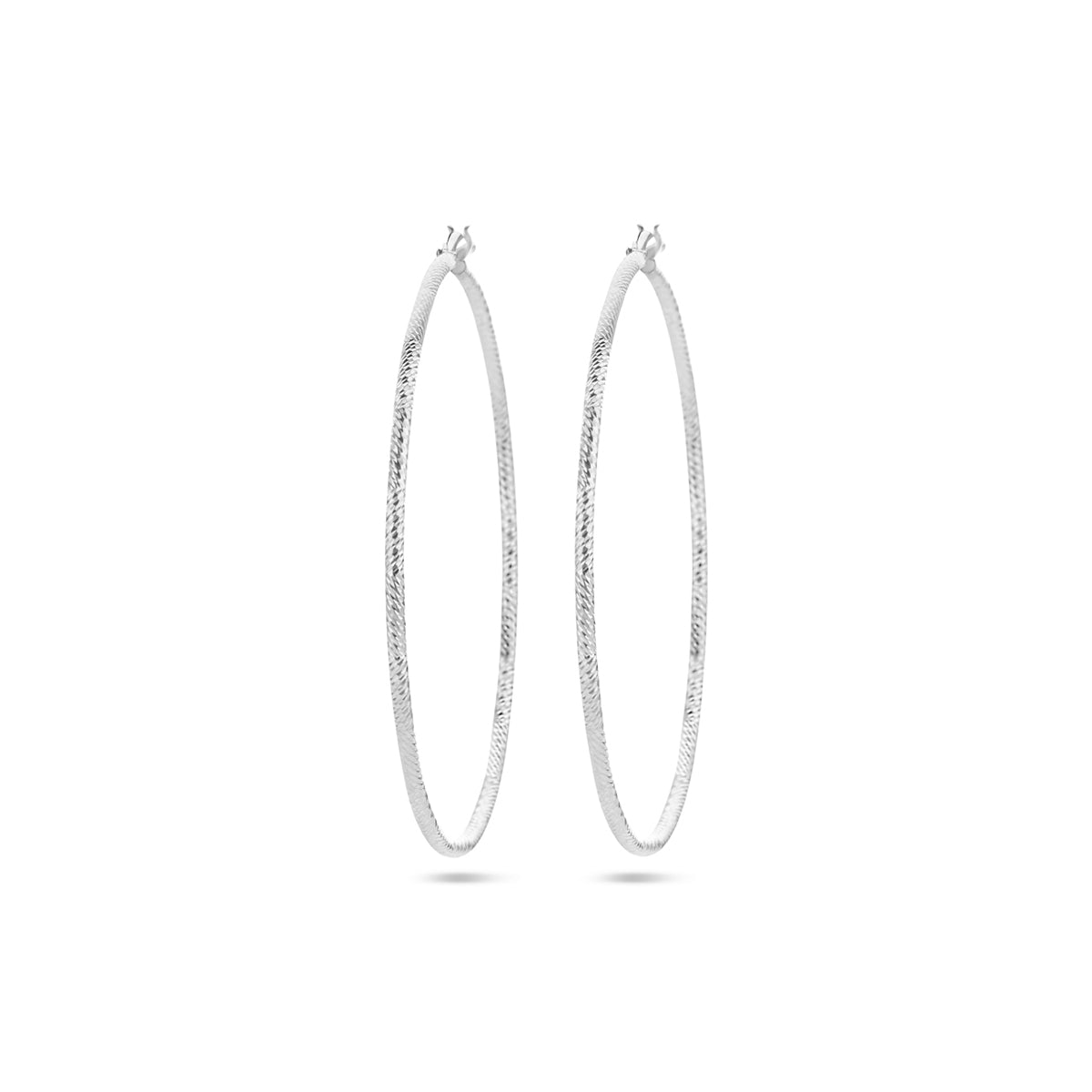 vDam Oorringen 1,5 Mm Ronde Buis Gediamanteerd Zilver Gerhodineerd 1336916