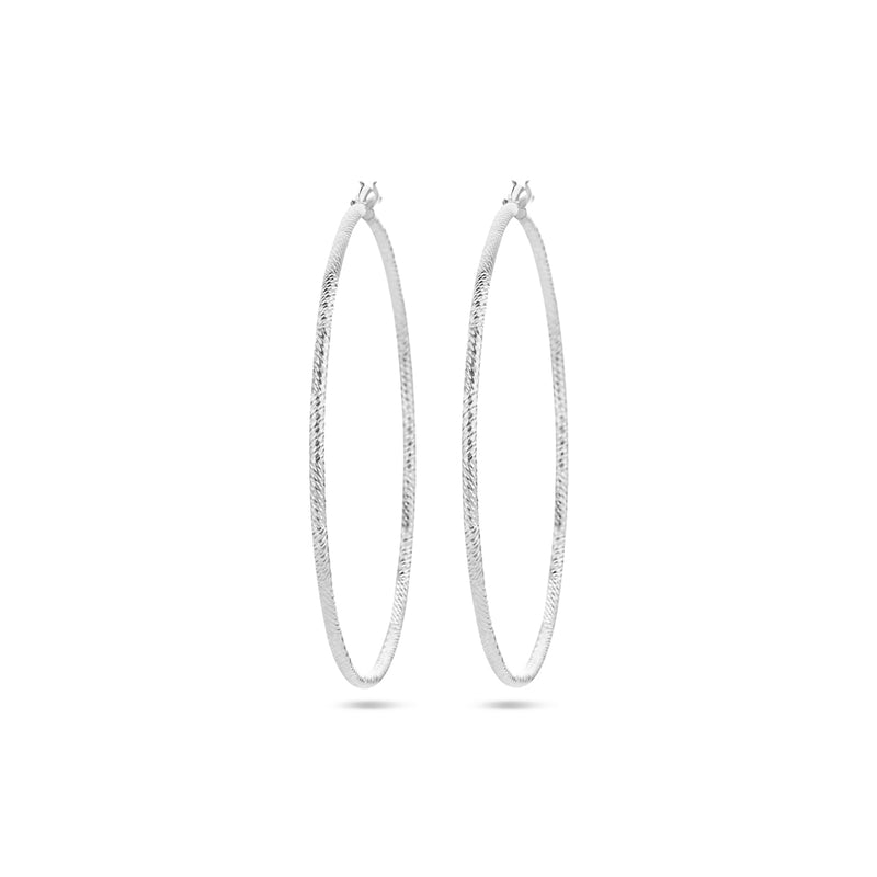 vDam Oorringen 1,5 Mm Ronde Buis Gediamanteerd Zilver Gerhodineerd 1336916