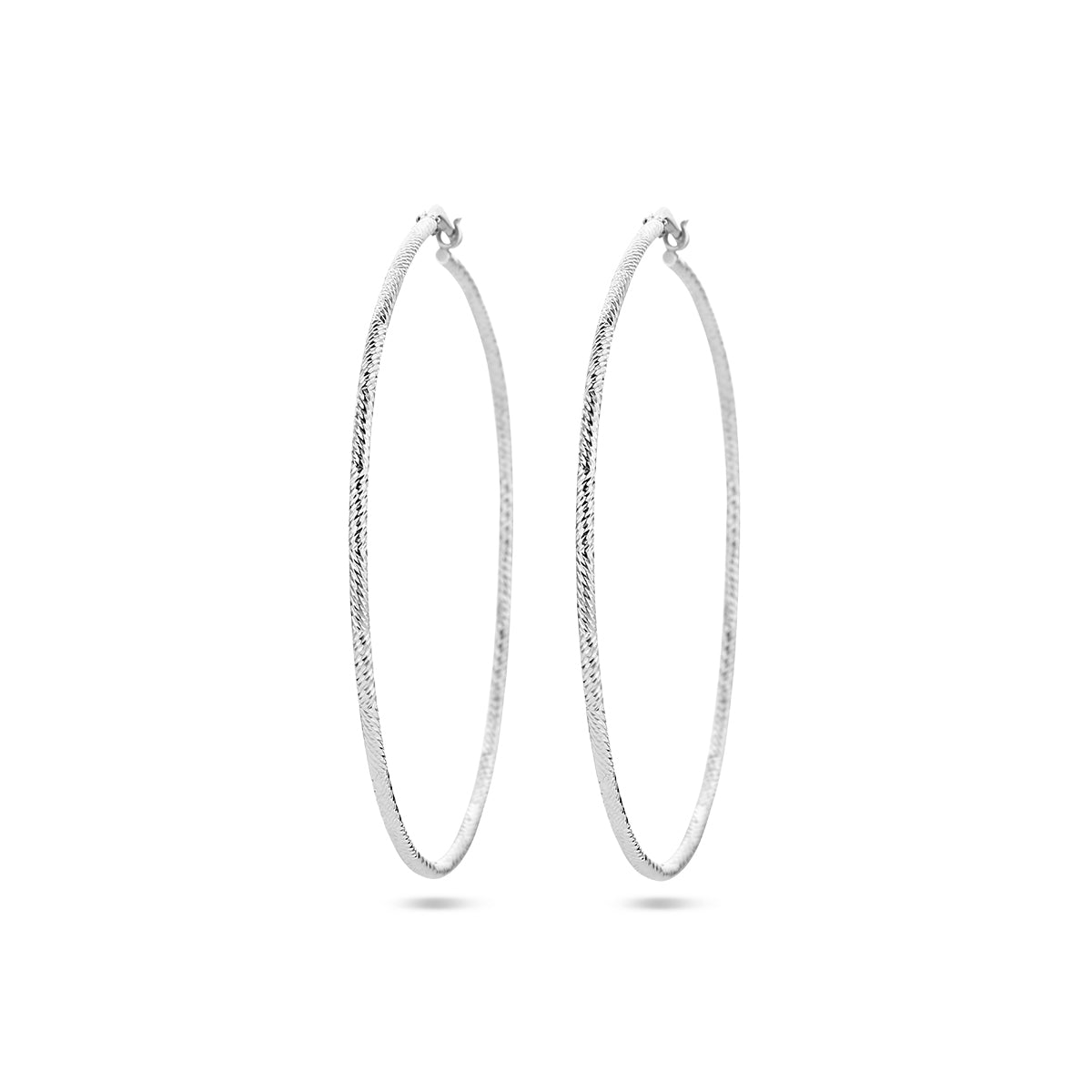 vDam Oorringen 1,5 Mm Ronde Buis Gediamanteerd Zilver Gerhodineerd 1336920