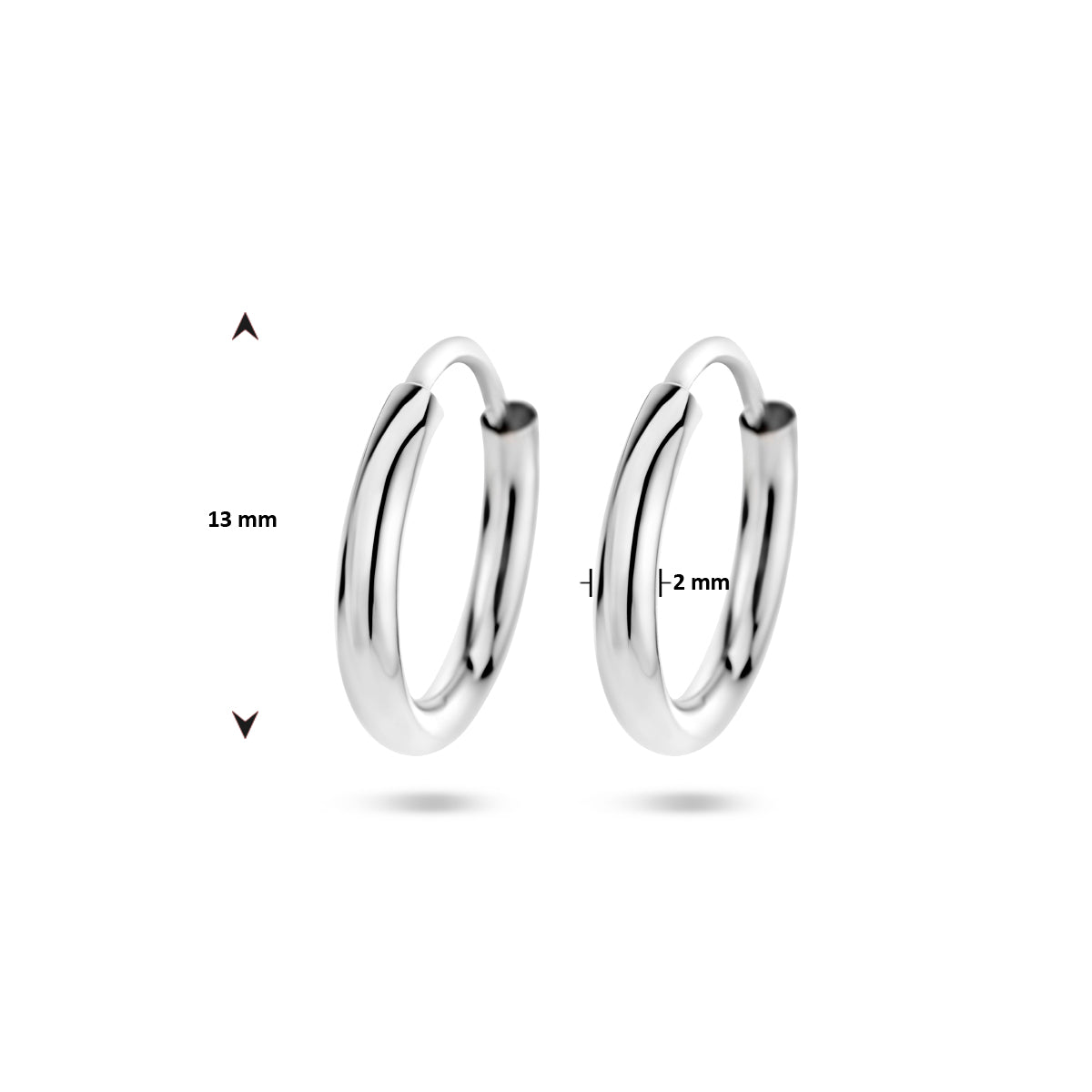 vDam Oorringen 1,8 Mm Ronde Buis Zilver Gerhodineerd 1335677